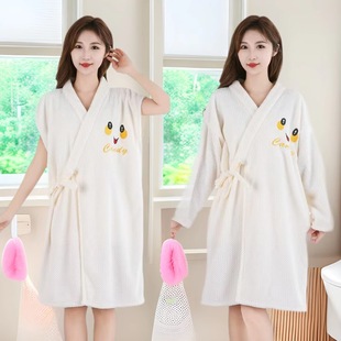 Customized Coral Velvet Bath Skirt, Bathrobe, Same Style for Men and Women, Wearable, Wrapable Bath Towel, Nightgown, Thickeneded and Enlarged Source Factory