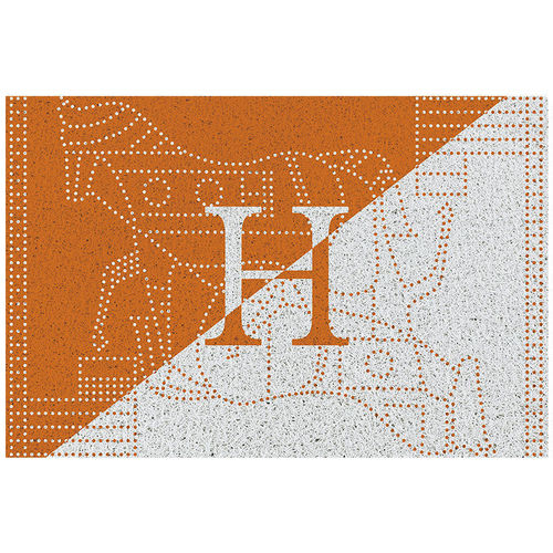 Internet celebrity light luxury entry door floor mat, retro non-slip foot mat, PVC carpet, door letter wire circle replacement insole