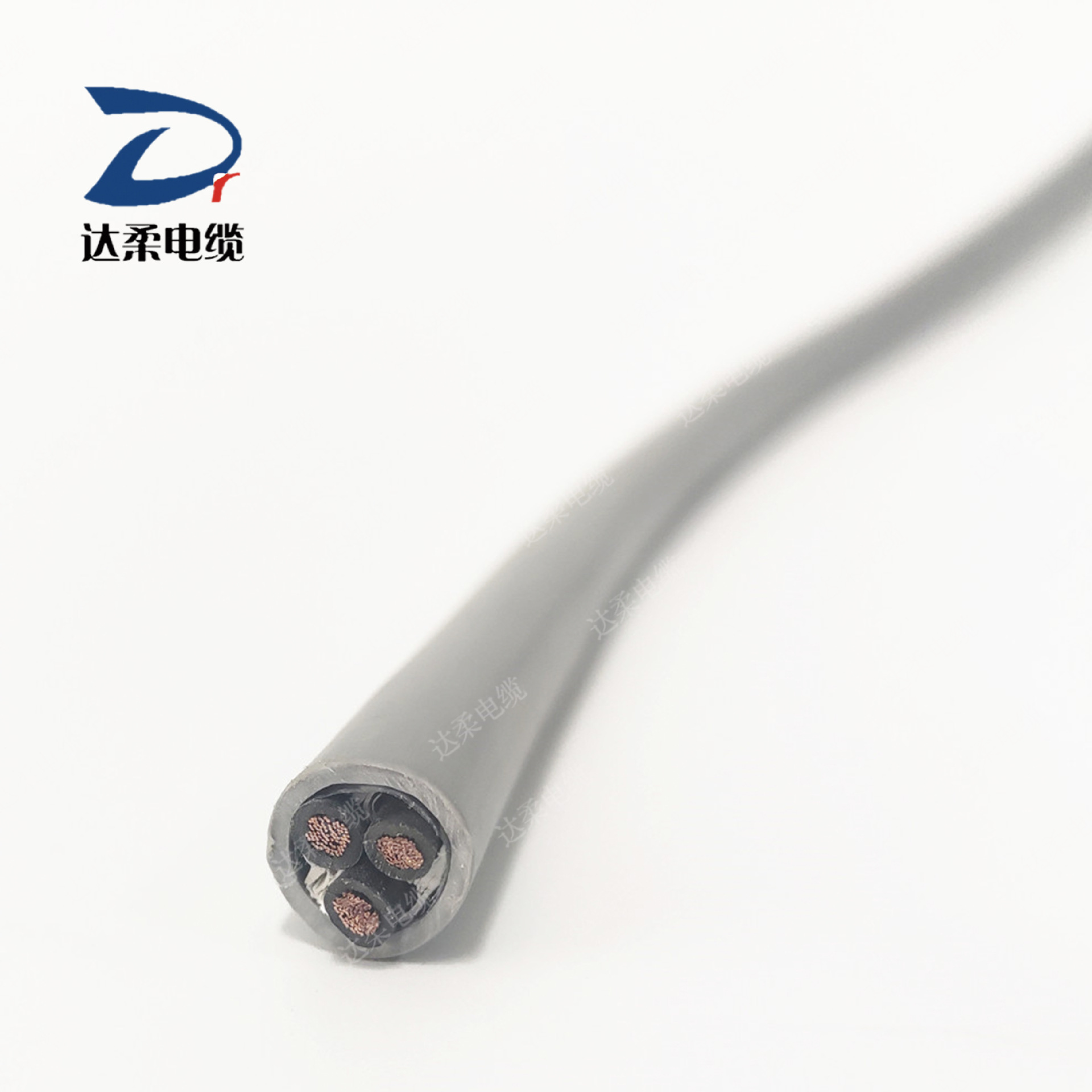 数控机床TRVV柔性拖链电缆2/3/4/5/6芯*20*25平方铜芯耐油防水线