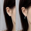 Earrings, long asymmetrical zirconium with tassels, internet celebrity, 2024 years
