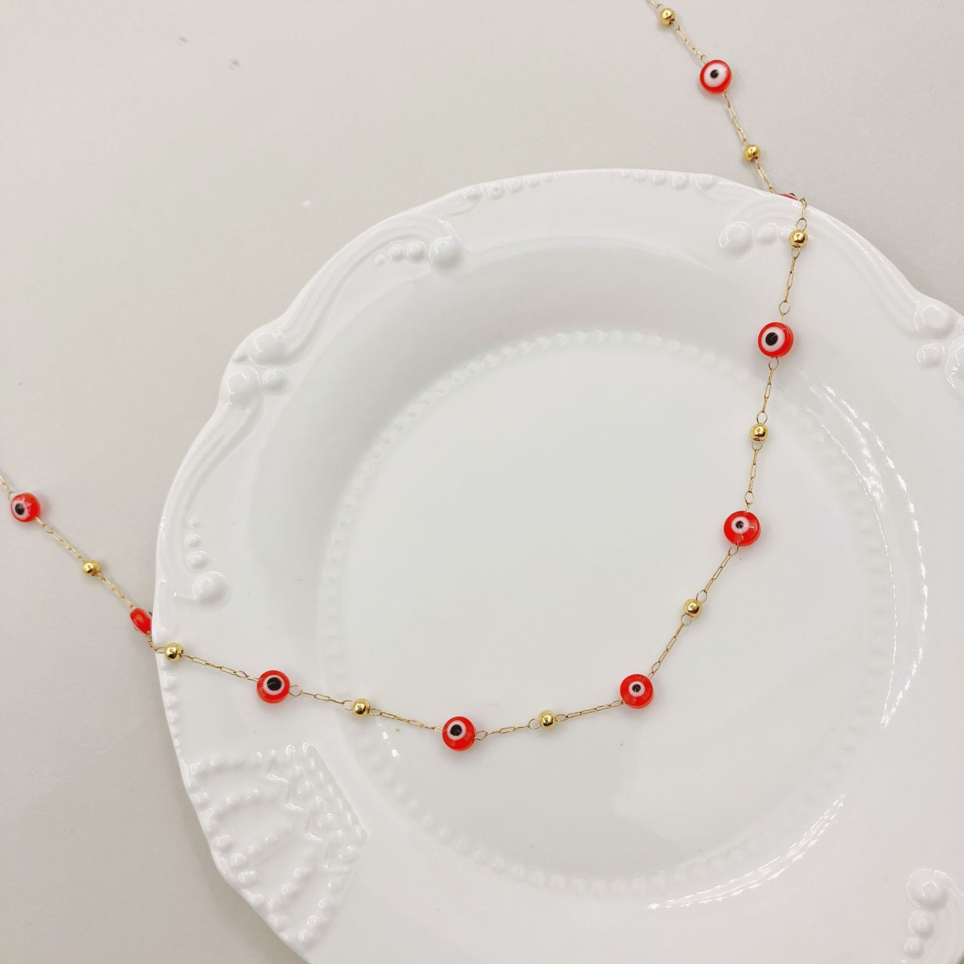 Exaggerated Geometric Stainless Steel Titanium Steel Enamel Necklace 1 Piece