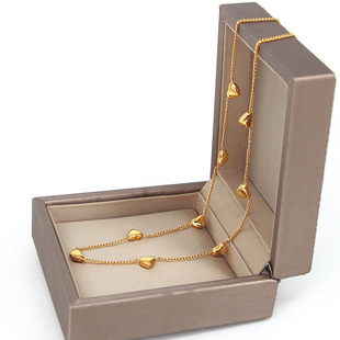 X8-207a senior three-dimensional nine heart clavicle chain sweet multi smooth heart necklace girl neck chain