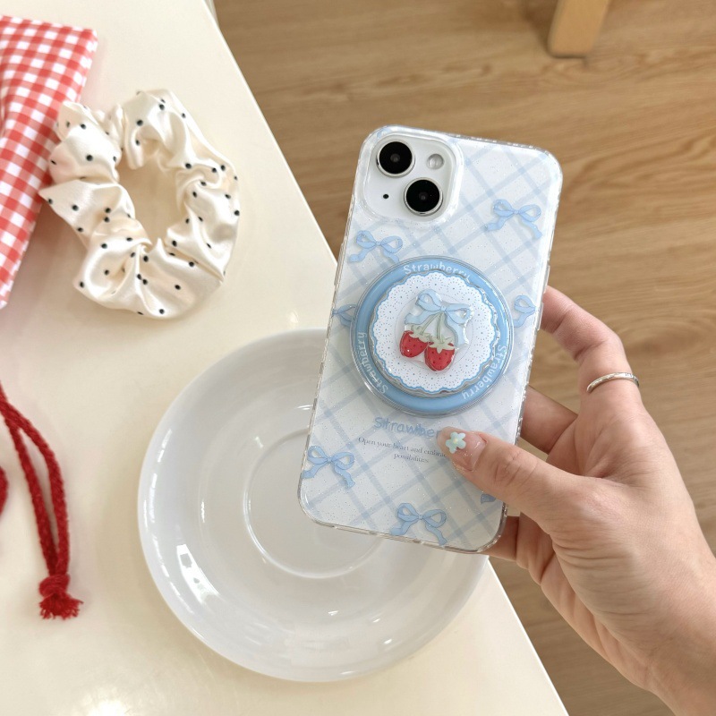 Pequeño arco azul fresco para Apple 16ProMax funda para teléfono móvil 15Pro magnético 14/13 femenino 15PM nuevo