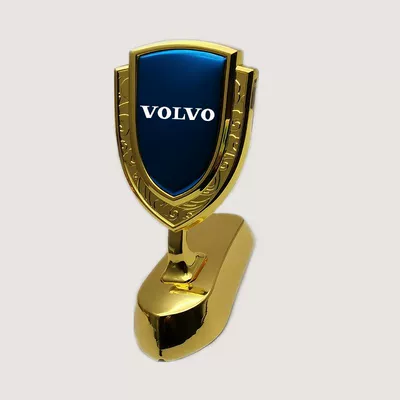 Car Logo, Car logo - volvo-shield-emblem-gold-blue-foldable