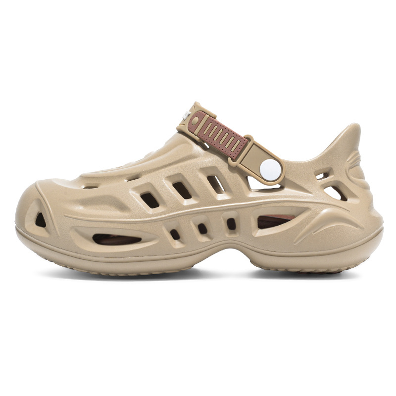 Zapatos con agujeros para hombres de moda de talla grande transfronterizos para uso exterior de verano, ligeros y cómodos, antideslizantes y amortiguadores, sandalias y zapatillas Baotou en la playa