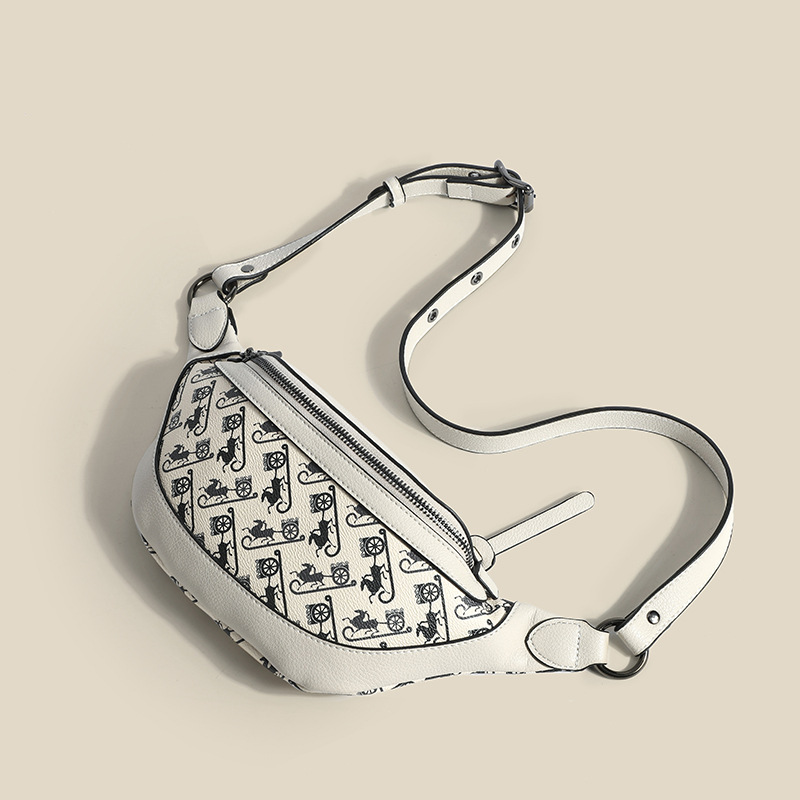 Knödel-Brusttasche im westlichen Stil, 2023 Frühling und Sommer, neue Taillentasche, modische Breitband-Einzelschulter-Messenger-Damentasche, kleine Tasche, trendig_voghion.com