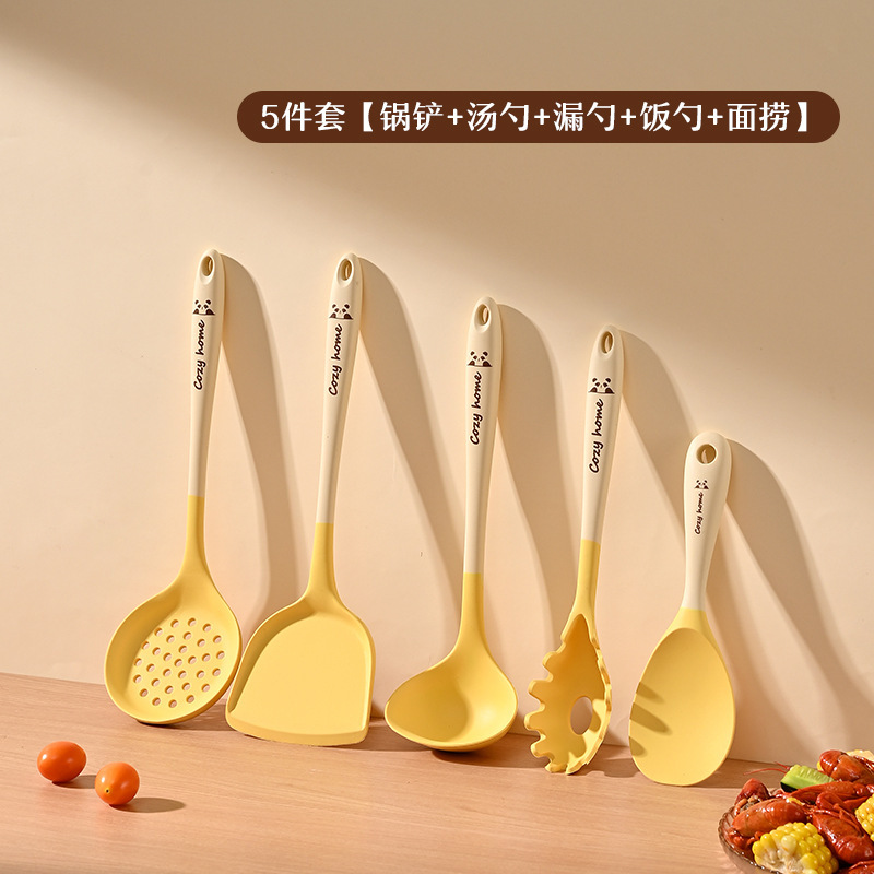Pinpinyou シリコーンスパチュラ食品グレードノンスティックスパチュラ高温耐性調理スプーン家庭用キッチン用品セット|undefined