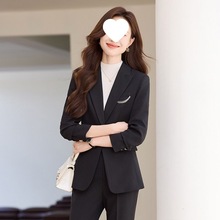 秋冬职业装女高档长袖西装修身气质珠宝金店美容师前台工作服