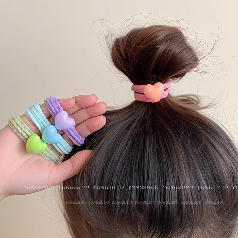 Niños de color caramelo de cola de cabello de alta elasticidad correa estrella de color anillo de cabello bola cabeza de cabello adornos