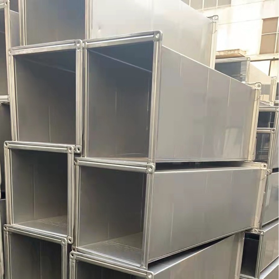 方形共板风管不锈钢通风管道地下室车库镀锌法兰矩形厂家批发