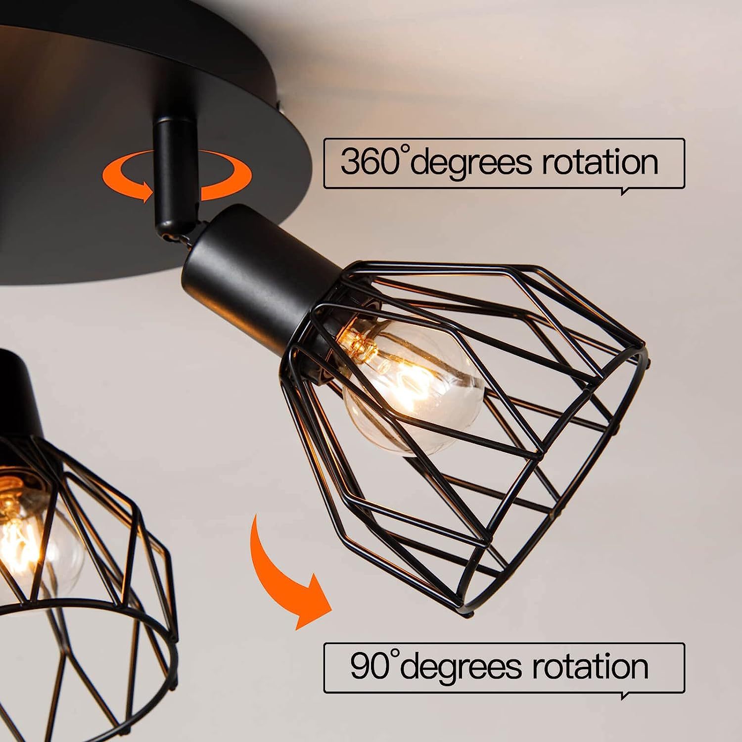 Cross-border three-headed diamond hollow spotlight shade, Amazon supplied