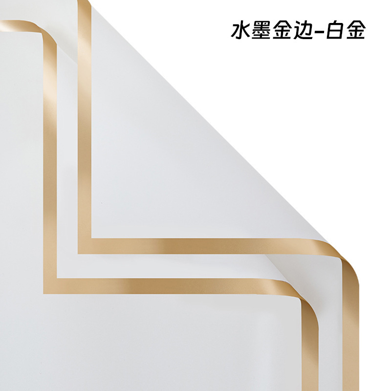 Papel Ouya Papel liso coreano Embalaje de flores Florería impermeable de dos colores Paquete de ramo Papel de flores Papel de regalo Material de embalaje de regalo