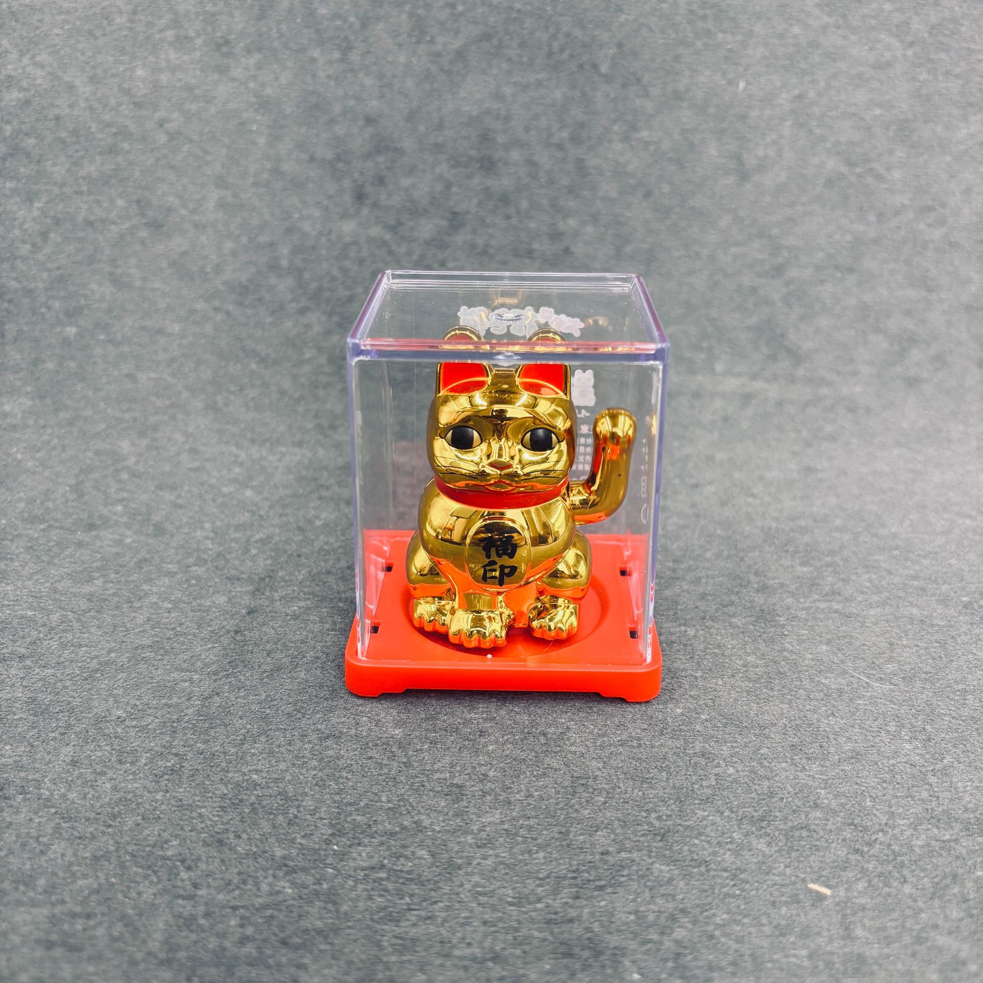 Gato de la suerte solar pequeño gato de la mano de la energía de la luz gato mini gato interior del coche regalo de la oficina decoración de apertura