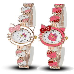 Fashion KT Cat Cartoon Watch Watch Female Student Girls and Ladies Love Bracelets