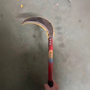 Long handle manganese steel sickle agricultural cutting rice wheat leek fish grass garden municipal property green belt weed control