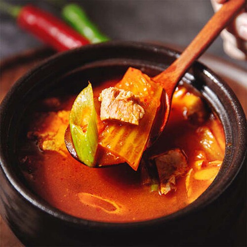 Bibigo Korean Kimchi Soup Instant Korean Soup Heated Instant Korean Spicy Cabbage Tofu Soup Sauce