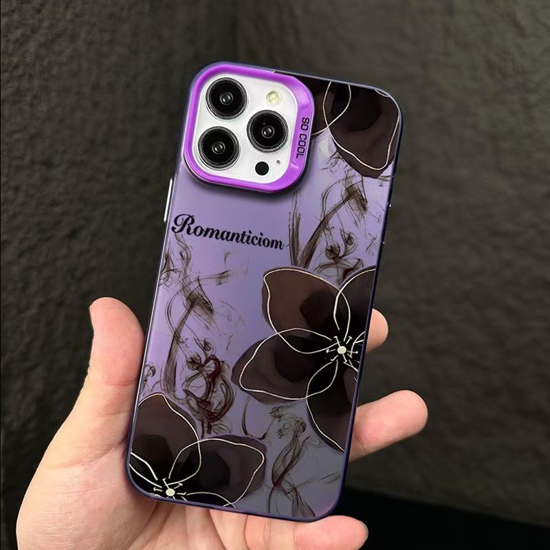 Cáscara de plata de color-púrpura-oro negro Camellia