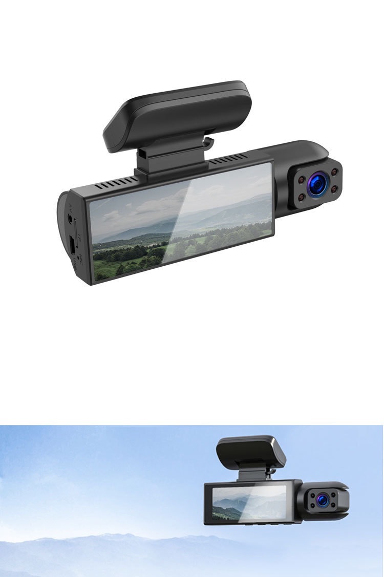Cross-border M8 Dash Cam 1080P HD Night Vision Dashboard Front Interior Rear Triple-Camera Recorder