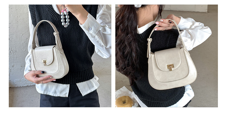 Version coréenne de la coque portable Meilad pour filles, housse à rabat avec boucle de niche, sac à bandoulière léger, sac à bandoulière en PU_voghion.com