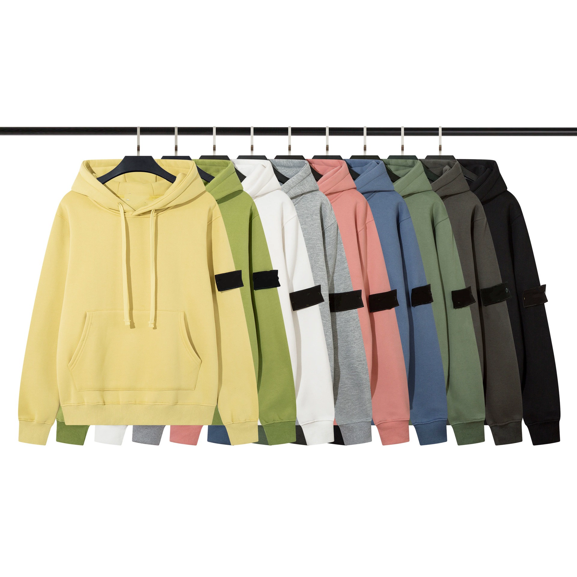 Высококачественная новинка осени-зимы 2023: модная флисовая толстовка унисекс в европейском и американском стиле, однотонная, для мужчин и женщин, парная модель.