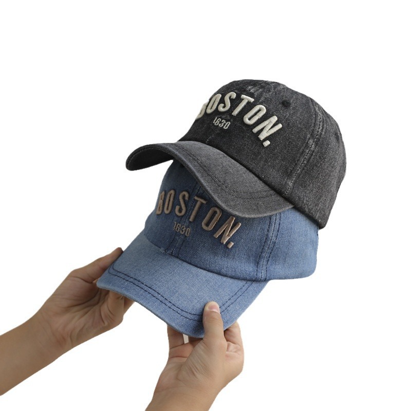 Sombreros infantiles otoño-invierno niñas sombrero de lengua de pato 2024 nuevo otoño para mujeres bebés vaqueros sombrero de béisbol para niños calles fritas