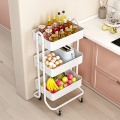 Small Cart Multi-layer Storage Rack for Bathroom Kitchen Bedroom, Portable Shelf, Floor Snack Storage Stand