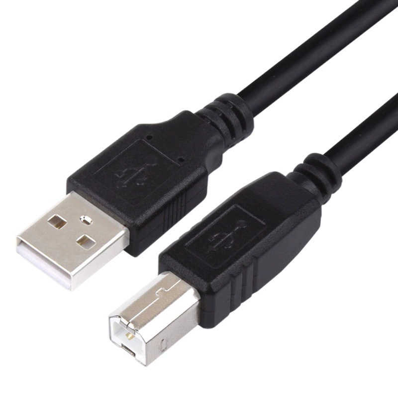 Принтер линии USB квадратный порт печати линии передачи данных черный 1,5 метра Чистая медь смартфон компьютер USB кабель