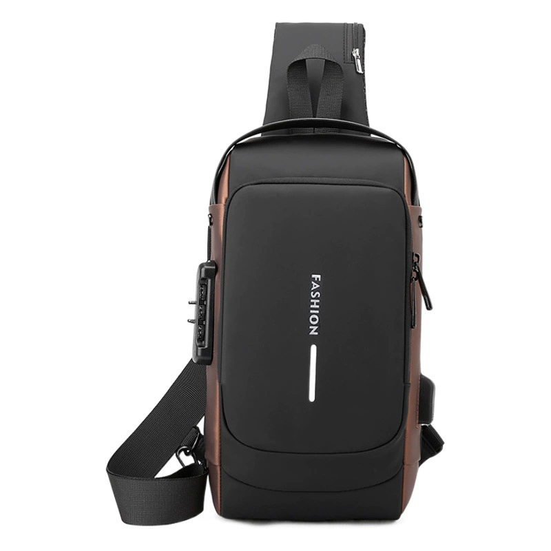 Сумка через плечо мужская сумка для талии премиум-класса с паролем замок мужская грудная клетка USB зарядка дикие мужская сумка на открытом воздухе дорожная сумка