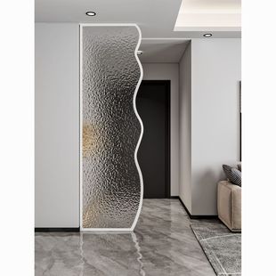 Water Ripple Glass Partition Living Room Entrance Entrance Washbasin Half Wall Modern Minimalist Bedroom Wave Screen