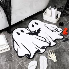 Amazon temu ホットセールハロウィン装飾模造カシミヤフロアマット浴室吸収性フットマット寝室の厚いフロアマット