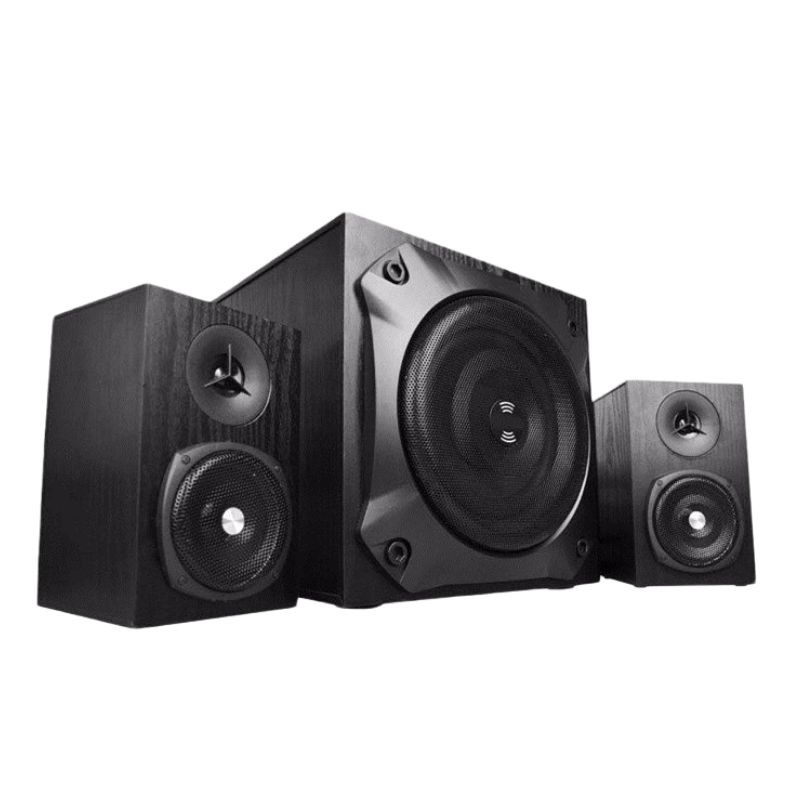 デスクトップコンピュータ2.1サブウーファオーディオ携帯電話ワイヤレスbluetoothスピーカー有線木製ハイパワースピーカー|undefined
