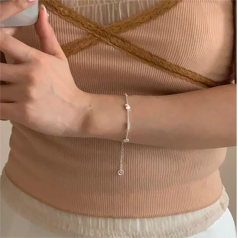 Кошелек, браслет, брендовая цепочка, Южная Корея, образец 925 пробы, простой и элегантный дизайн