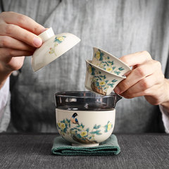 2F草木灰旅行茶具快客杯車載茶具便攜式功夫陶瓷茶具套裝