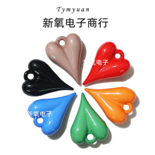 奶油糖果色吊孔长形大屁桃爱心 DIY钥匙扣手机链手串包包配饰材料