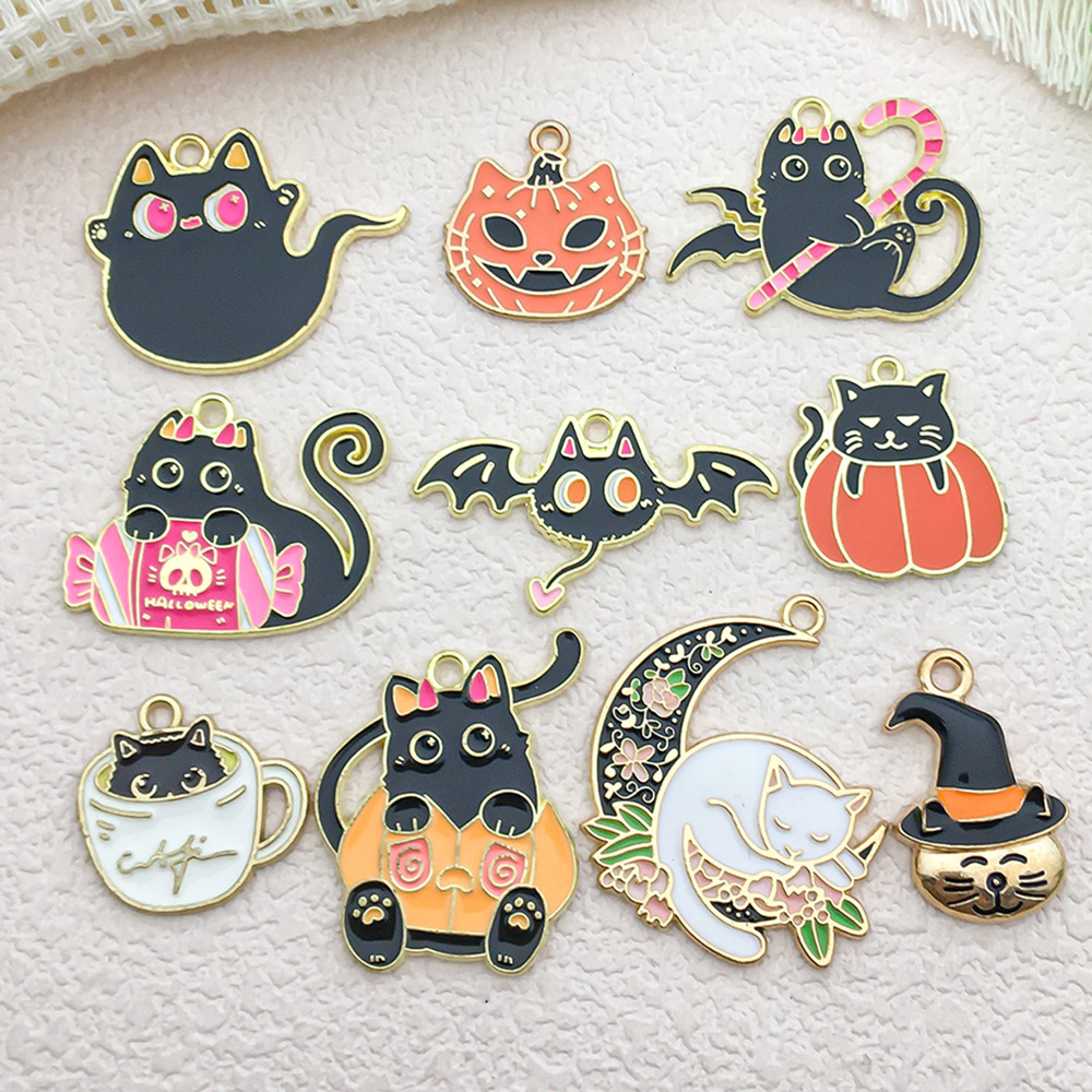 5g Weight Pendant Jewelry Making Type 16*24mm, 20*20mm, 20 * 21mm Jewelry Making Size DIY Jewelry Accessories Classification 1 Piece Quantity Alloy Material Halloween Festival Pumpkin, Cat, Bat Pattern Enamel Design Cartoon Style, Cute Style 1 Piece 16*24mm 20*20mm 20 * 21mm Alloy Pumpkin Cat Bat Pendant 4