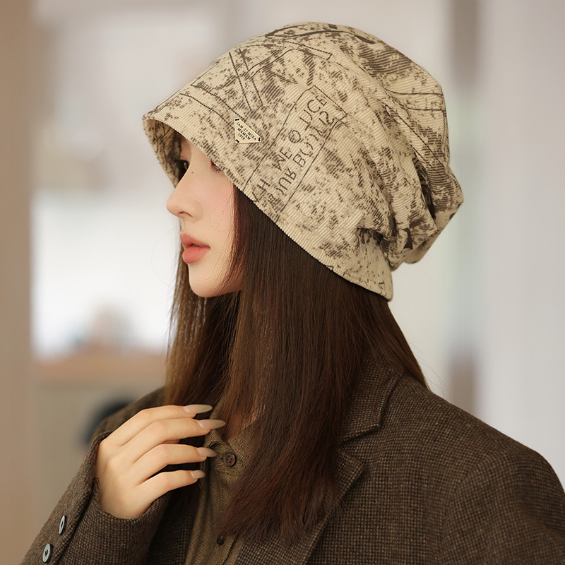 2025年秋冬女性用帽子、韓国風カジュアルで多用途なパイル帽子、頭囲が大きい、顔が見える、小さなつばの帽子、暖かい防寒帽子|undefined
