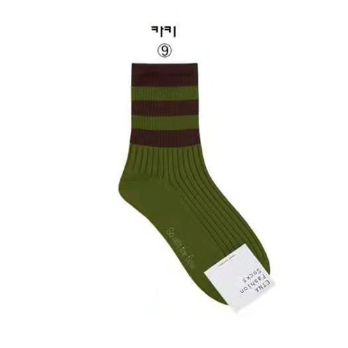 0 Korea-made socks, parallel stripes, yoga pants, bare-leg pantyhose, striped sports, etna college women's cotton socks