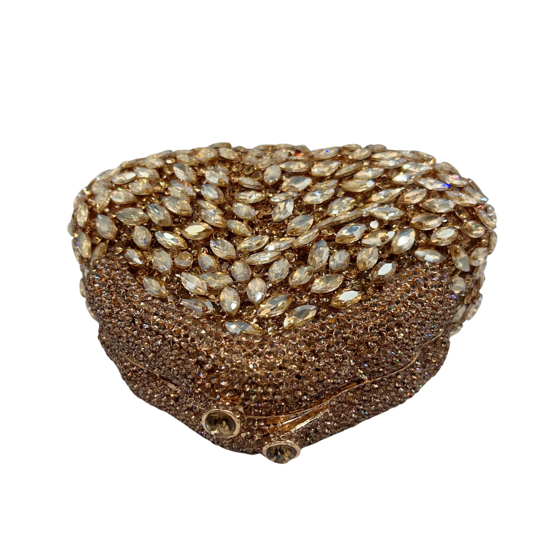 Túi clutch nữ đính pha lê kim cương sang trọng dự tiệc cưới — vàng, Bạc, màu tím, màu xanh lá cây chi tiết 5