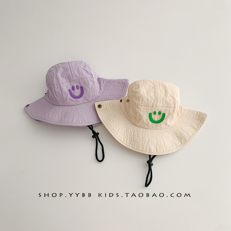 Sombreros para niños con dopamina coreana sonriente sombreros de verano secado rápido sombreros de sol para bebés de viajes de primavera para hombres y mujeres