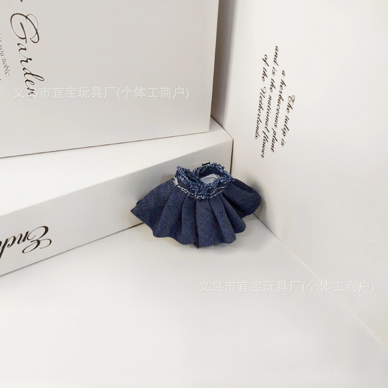 Long-Legged Kt Cat 4.0 Labubu Gazi Sister Spring Edition Versatile Denim Puffy Skirt American Retro Pendant Doll Outfit