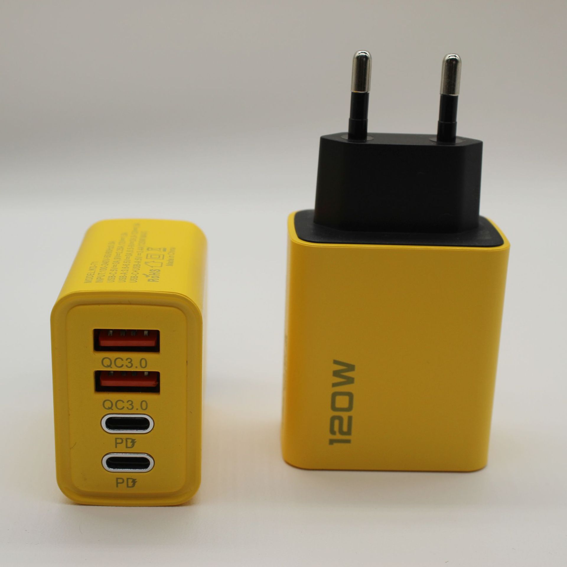 Cargador de carga rápida de 65W 2PD + 4USB Cargador multipuerto para Huawei Apple Carga rápida estándar europeo estándar británico estándar estadounidense