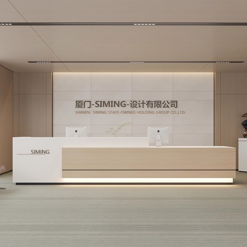 シンプルモダンな会社ホテルフロントサービスデスク塗装弁護士事務所受付デスクホール模造大理石バーテーブル|undefined
