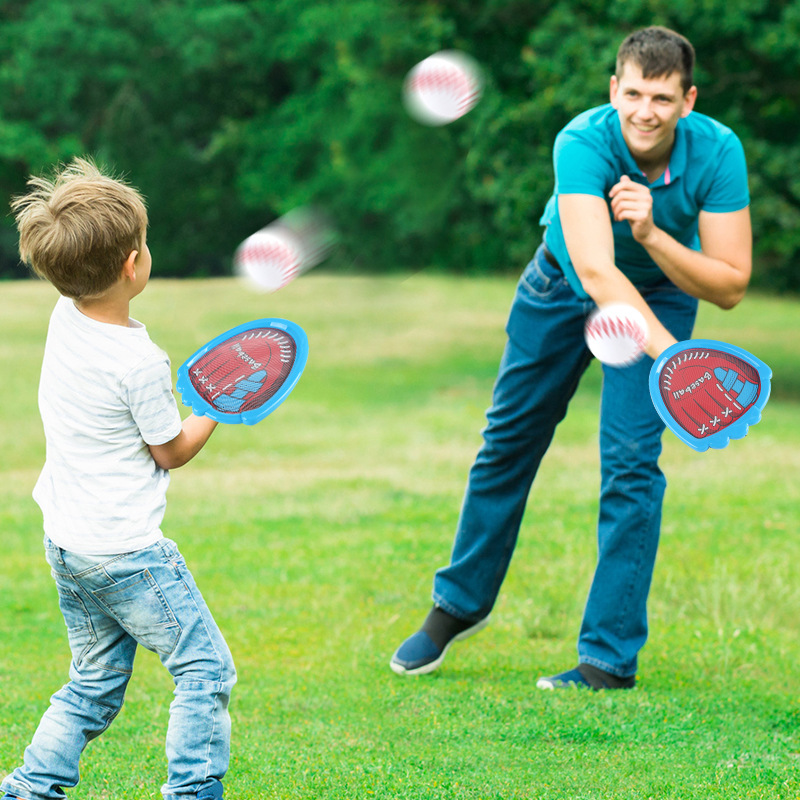 Deportes de ocio al aire libre para niños en interiores Doble toque atrapando lanzamiento de bolas luces bola pegajosa chupar bola objetivo de bola