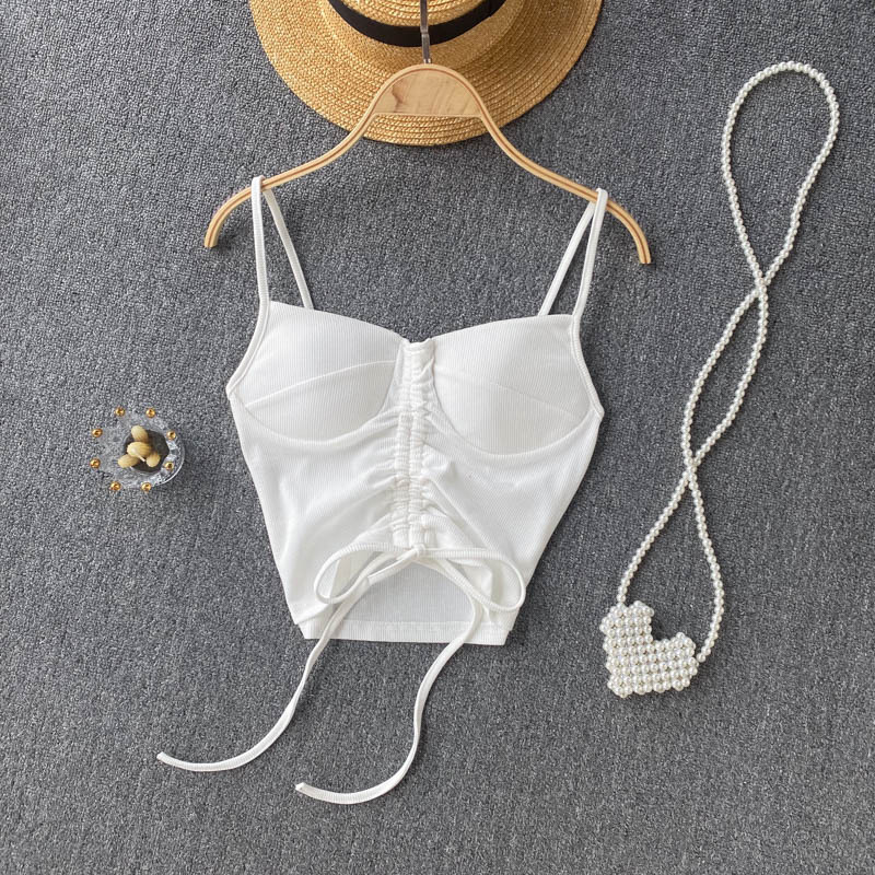 77g Weight Cotton, Rib Fabrics Fabric Type Short Top Length Vest Tops Type Holiday, Daily, Selfie Occasion Strap Neckline Slim Fit Type Solid Color Pattern Summer Season Women's Gender Casual, Elegant, Streetwear Style Wholesale Women's Casual Elegant Streetwear Solid Color Tank Tops 10