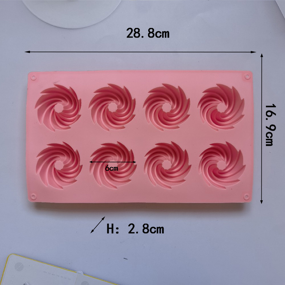 8 espirales 79 molde de silicona pastel helado pudín molde de postre jabón utensilios de cocción