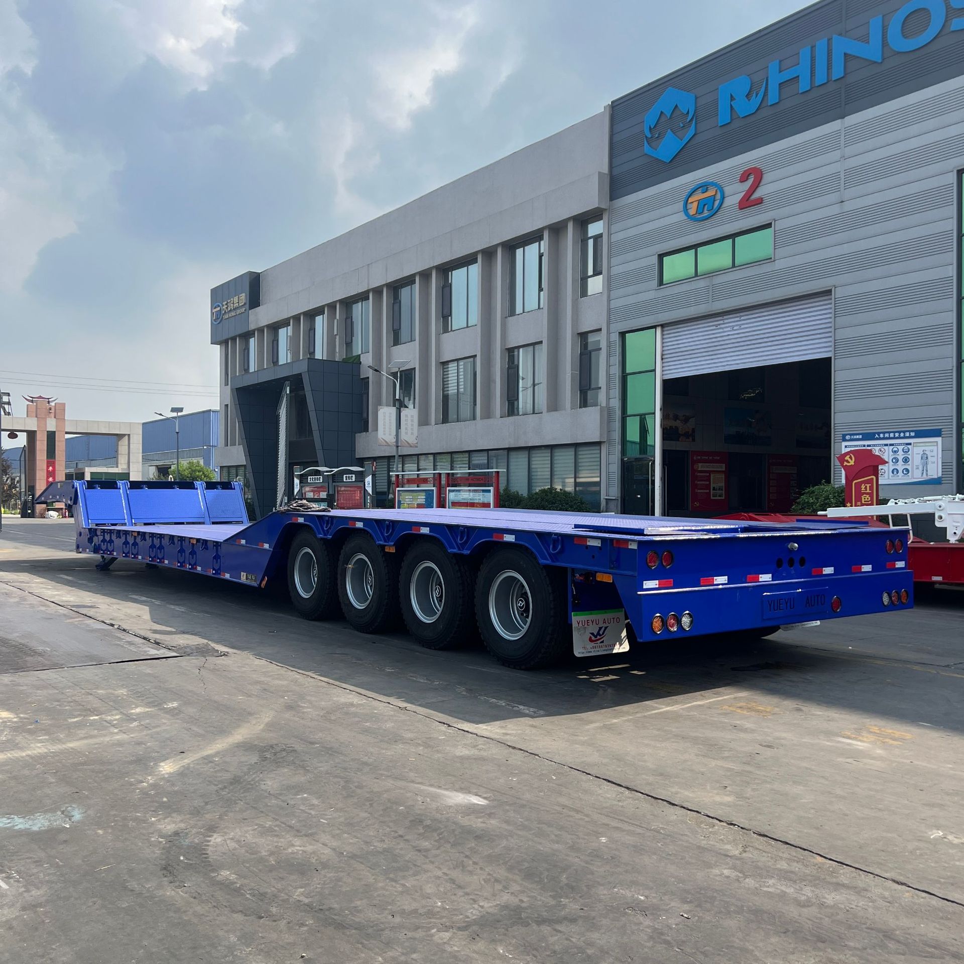 Source Factory Export Wholesale Cross-Border Sales of Large Tow Trailers, Heavy-Duty Folding Goose-Neck Large Item Transport Semi-Trailers