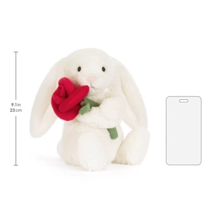 Мягкая игрушка-заяц Jellycat с розой