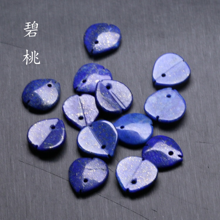 12x 13mm Natural Lapis Lapis Lapis Lapis Peach Petals DIY Antique Jade Hairpin Flower Pressing Placket Accessories
