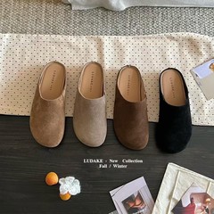 LUDAKE鹿大可 松弛感～软底包头半拖女外穿秋季勃肯拖鞋