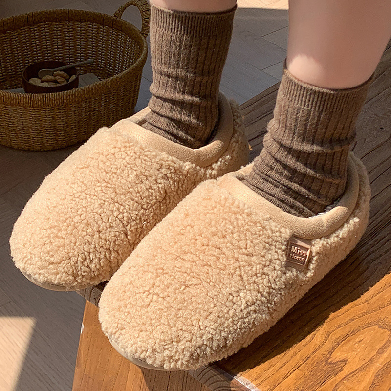 2026 zapatillas de algodón para mujeres de invierno interior antideslizante calentamiento más zapatillas de algodón bolsas de talón antideslizante